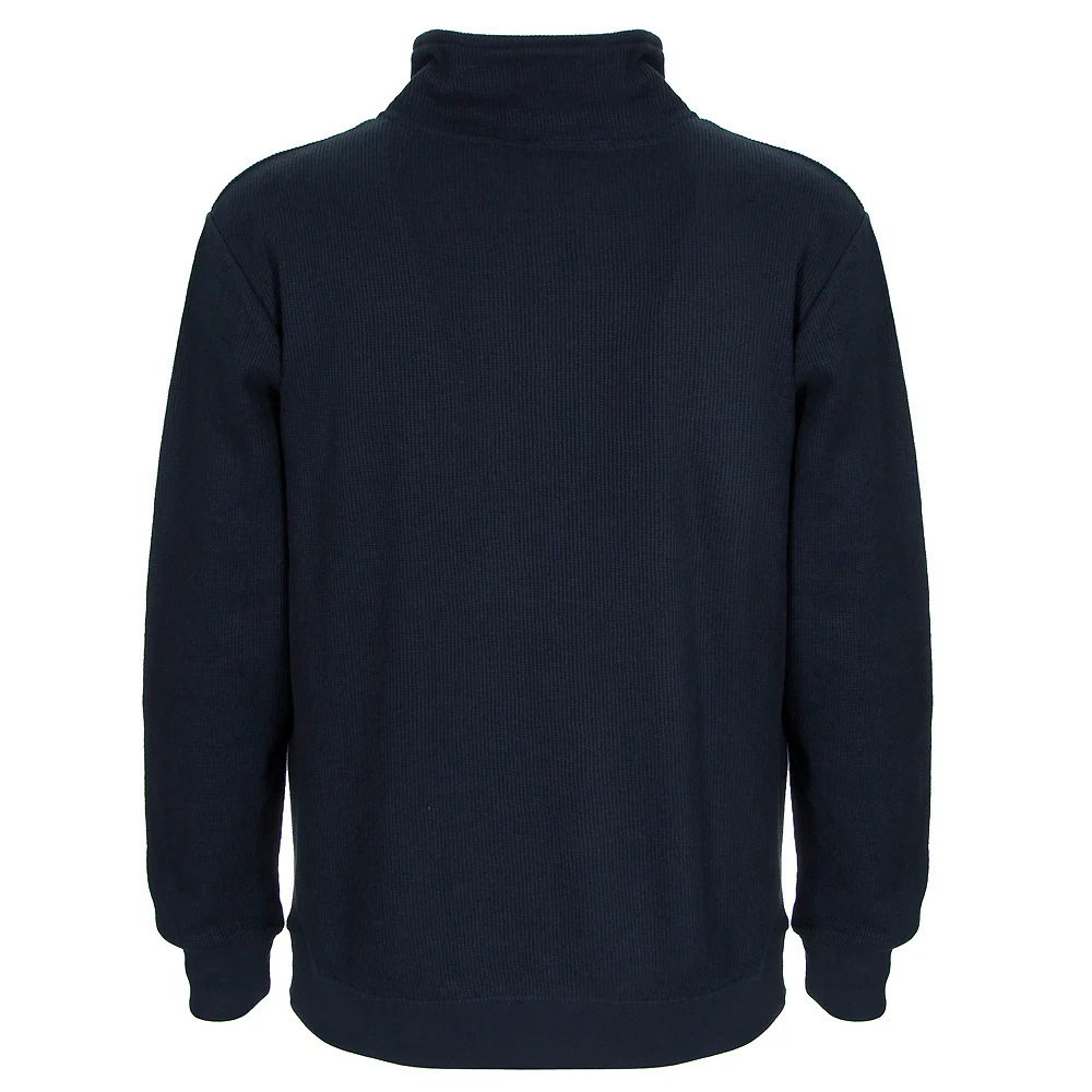 NAVY CREST WAFFLE 1/4 TOP - Image 3