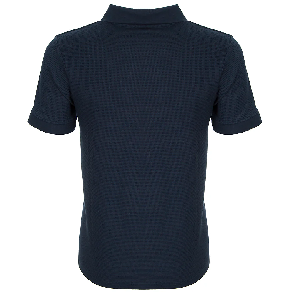 NAVY CREST WAFFLE POLO - Image 3