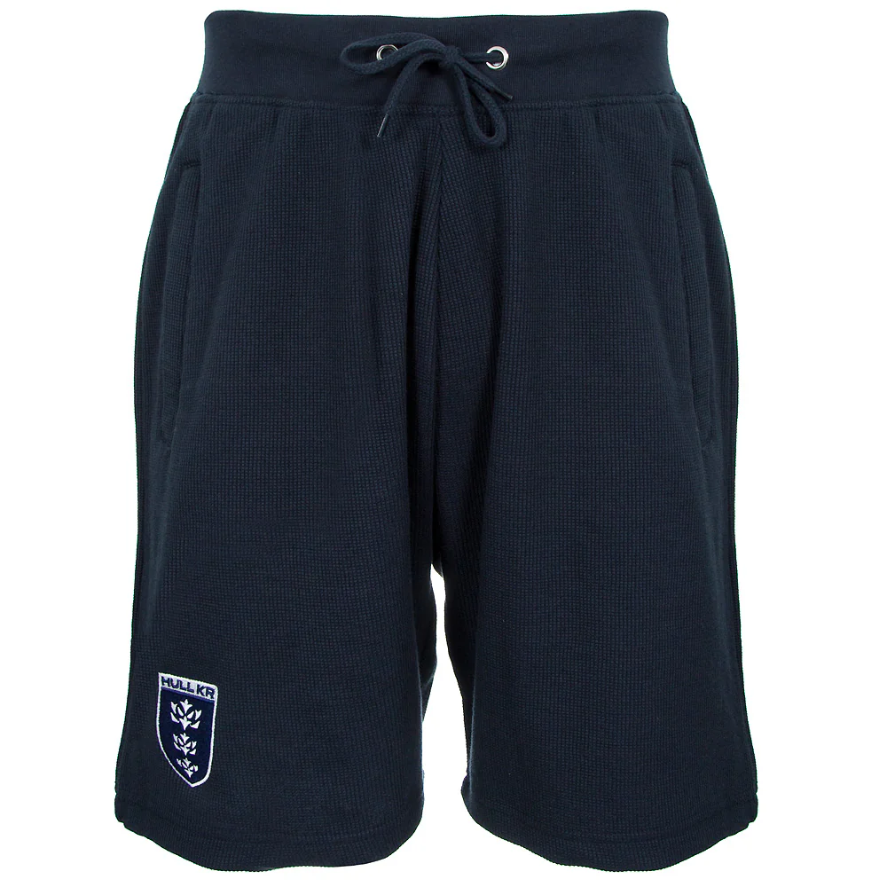 NAVY CREST WAFFLE SHORT